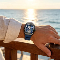 Montre mécanique automatique squelette pour homme, montre-bracelet ajourée, montre de sport et d'affaires pour homme, accepte OEM ODM, vente en gros