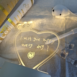 ป้ายข้อความอะคริลิค DIY ดีไซน์ล้ำสมัย ลบได้ ไฟ LED ตกแต่งงานปาร์ตี้วันหยุดครอบครัว ไฟกลางคืน LED 3 มิติ - Product Image 5