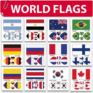 Tatuajes Temporales con Diseño de Corazón y Bandera de EE. UU. - Pegatinas de Tatuajes Transferibles a Prueba de Agua para Deportes, Arte Corporal y Facial, Artículos para Fiestas - Product Image 6