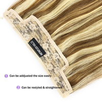 Extensions de cheveux halo invisibles 100% vierges russes, double trame, fil de pêche, cheveux Remy, extensions de cheveux halo en cheveux humains réels
