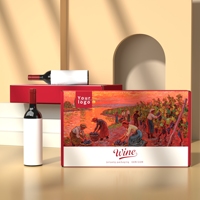 Scatola Regalo per Bicchieri da Vino di Alta Qualità, Confezione Ecologica in Cartone con Logo Personalizzato, Scatola di Lusso Stampata per Vino