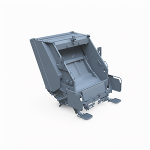 รถบรรทุกขยะโลหะ BDB ประตูหลัง BDB.60208-A-KAPAK-EN สำหรับเก็บขยะเชิงพาณิชย์ - Product Image 2