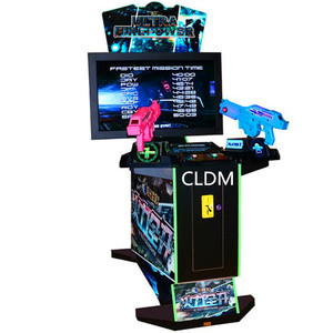 Prix bas 2 Joueurs De Course simulateur machines accepteur de pièces de monnaie de divertissement arcade cabinet <span class=keywords><strong>jeu</strong></span> de tir - Product Image 3