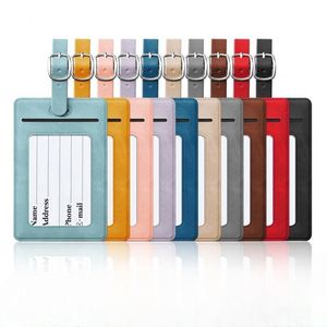 Bagages en cuir tendance pour les voyages aériens, étiquette de bagage minimaliste en PU pour compagnies aériennes - Product Image 1