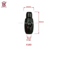 Boucle de serrage à double trou en plastique pour cordon, embout OEM, vente en gros d'usine pour accessoires de cordon de serrage de vestes, sacs à dos et bagages