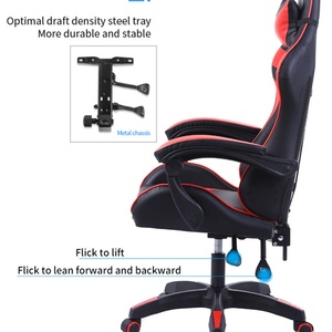 Échantillon Gratuit - Nouvelle Chaise de Gaming Inclinable Moderne en Cuir Extensible pour PC, Bureau et Course, avec Repose-Pieds, Dropshipping LED - Product Image 4