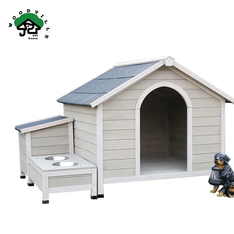 Maison pour chien personnalisée de fabrication chinoise, résistante aux intempéries, niche pour chien d'extérieur en bois, cabane pour animaux, niche pour chien de luxe en bois