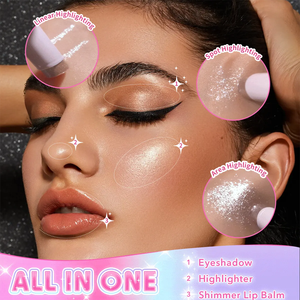 Barra de Brillo Vegano de Marca Privada con Cristales Brillantes para un Iluminador Ligero con Efecto Gelatina y Sombra de Ojos - Product Image 3