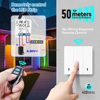Interrupteur mural sans fil 433 MHz pour télécommande, interrupteur de pompe, relais DC 8V-80V 10A, pour pompes LED, ventilateurs, serrures électriques