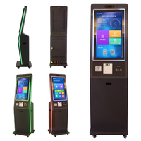 Kiosque libre-service sur pied avec écran LCD de 21,5 pouces pour la commande et le paiement en libre-service, idéal pour les enregistrements à l'aéroport