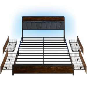 Prix d'usine – Lit moderne et luxueux convertible, robuste, 800 LBS, réglable électriquement, silencieux, double moteur, avec LED intégrée sous le lit - Product Image 3