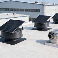 Ventilateur axial solaire 15V DC pour toiture avec roulement à billes, personnalisable ODM/OEM, garantie de 2 ans pour atelier industriel, hangar, ferme et usage domestique