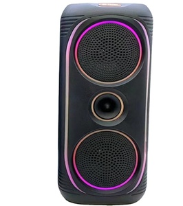 Enceinte portable sans fil BT 5W avec basses, double haut-parleur de 8 pouces, fabrication personnalisée, avec lumière LED colorée, Parlantes Portatiles BT/FM/USB/TWS - Product Image 1