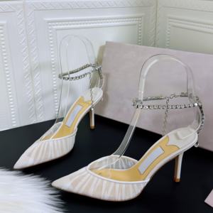 Chaussures à talons hauts en cuir véritable pour femmes, de haute qualité, de luxe, pour mariage et soirée, collection été Jimmys - Product Image 3