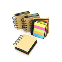 Journal de fournitures scolaires en papier Carnet de notes marron avec notes autocollantes pour étudiants