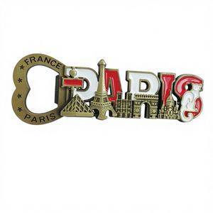 Aimants de réfrigérateur personnalisables pour souvenirs touristiques, thème Paris France, ouvre-bouteille en métal - Product Image 3