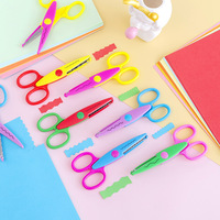 6 Stile Dekorative Wellen kante Schneiden Student Handwerk Schere Kunststoff Kinder Schere Kinder Büro Sicherheit Näh karten Kinder