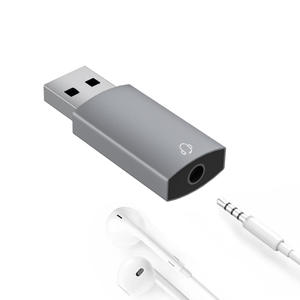 Carte son externe USB, adaptateur <span class=keywords><strong>audio</strong></span> USB vers 3,5 mm, convertisseur <span class=keywords><strong>audio</strong></span> USB pour ordinateur portable, PC, <span class=keywords><strong>casque</strong></span>, haut-parleur - Product Image 1