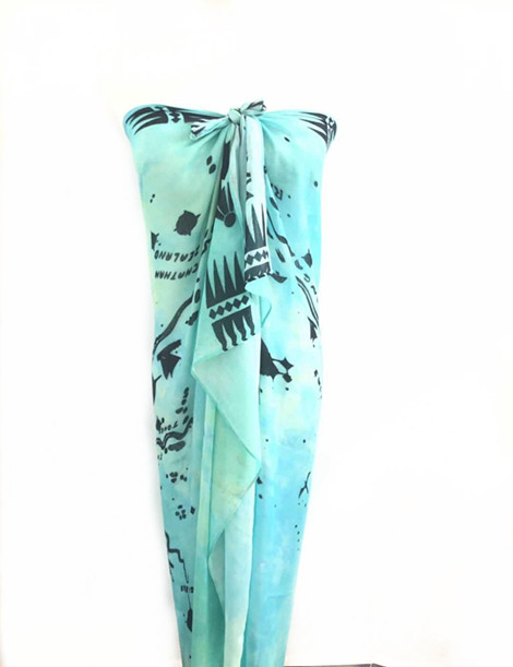 USA Hawaii hot sale 100% rayon custom printed breathable 100% rayon beach sarongs pareos beach cover up