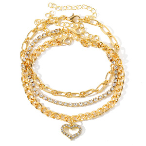 Pulseras Unisex de Acero Inoxidable con Doble Capa de Flor y Corazón, Chapadas en Titanio, Estilo Vintage <span class=keywords><strong>Rebecca</strong></span>, Venta al por Mayor - Product Image 5