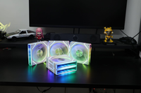 Ventilateur de refroidissement pour PC gaming, design miroir latéral RGB, bloc plastique PWM ARGB 120 mm, ventilateur de boîtier PC gaming