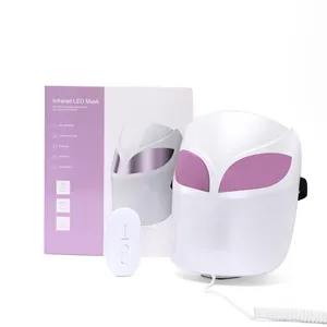 Dispositivo De Beleza Acne Facial LED 7 Cores Perto Infra Vermelho Terapia Beleza Máscara De Cuidados Com A Pele