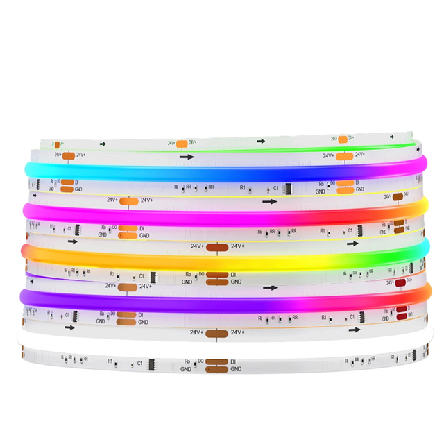Wholesale High Quality Flexible Cob Led Strip Lights Rgb/Rgbw/Rgbic 160/576/720/784 Leds/m Rgbic Led Light Strip