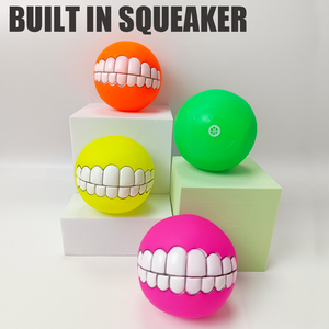 Fabrika Çıkışı Komik Evcil Hayvan Diş Desenli Toplar Sesli Köpek Oyuncakları Isırmaya Dayanıklı Dayanıklı Eğitim Çiğneme Oyuncağı Vinil Çevre Dostu - Product Image 3