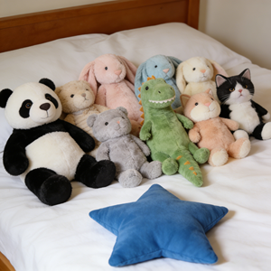 Toptan Süper Yumuşak Sevimli Panda Tavşan Şeklinde Peluş Oyuncak Yatak Bebek Stres Giderici Hediye 20 cm Dolgulu Hayvan Oyuncakları Çocuklar İçin - Product Image 1