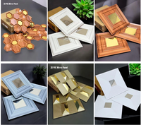 Panneaux muraux 3D modernes en miroir doré et blanc pour la décoration murale et de plafond, imperméables, légers, dalles de plafond suspendues