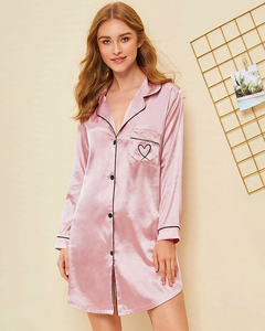 <span class=keywords><strong>Camicia</strong></span> da <span class=keywords><strong>notte</strong></span> da donna in raso lungo e semplice da donna in cotone 100% in seta, abito da <span class=keywords><strong>notte</strong></span> in bambù - Product Image 3