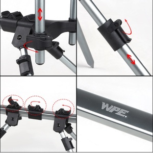Support télescopique en alliage d'aluminium de qualité supérieure tuyau en forme de T support d'angle réglable support de canne à <span class=keywords><strong>lancer</strong></span> pour la pêche en plein air - Product Image 2