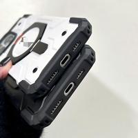 Armure lourde PC + étui en TPU pour iPhone 17 Pro Max 17 Air 17 Pro & 16 Pro Max support d'anneau magnétique étui rigide pour iPhone 17 16 15