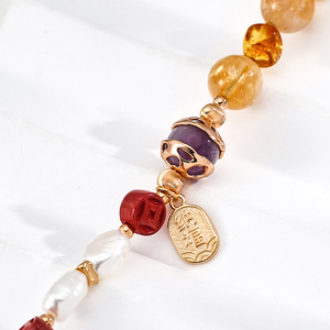 Pulseira vintage prateada com pérola natural e opala vermelha, com textura vibrante, joia luxuosa, adequada para mulheres, como acessório de presente. - Product Image 6