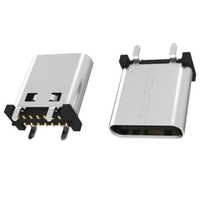 Fabricant professionnel de connecteurs USB Type C 14P femelle à 180 degrés, prise latérale DIP L=14.0, vente en gros 2/4/6/8/12/16/24 broches