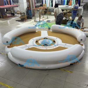 Nouveau design 3x3m teck EVA, tapis de loisirs de ponton, Dock gonflable flottant DWF Eva, matelas de coussin, bateau de mer, terre de loisirs - Product Image 3