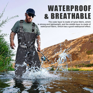 Combinaison de pêche intégrale imperméable avec <span class=keywords><strong>bottes</strong></span>, respirante et zippée à la taille, pour l'extérieur, fabriquée en Chine - Product Image 3