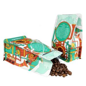 Moq 50 cái nhiều lớp nhôm lá Zip khóa túi đứng lên túi Matt trắng lá túi zip khóa túi cà phê với van - Product Image 6