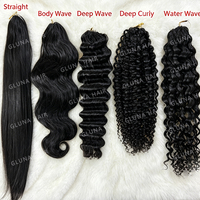 Extensions de cheveux humains bouclés vierges birmans pré-bouclés à nœuds miracle, faciles à installer, pour tresses bohèmes, style déesse, ondulations profondes