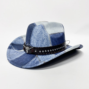 <span class=keywords><strong>Sombrero</strong></span> Vaquero Occidental Retro Clásico Más Vendido, Diseño Elegante con Bloques <span class=keywords><strong>de</strong></span> Color y Acabado Desgastado, Casual <span class=keywords><strong>de</strong></span> Invierno - Product Image 1