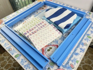 Rak dan Penggeser Mahjong Kayu Modern Mewah Amerika, Portabel untuk Hiburan, Penata Ubin Mahjong Profesional - Product Image 6