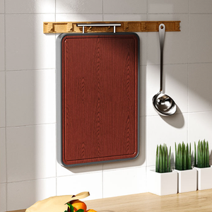 Planche à découper multifonctionnelle en acier inoxydable double face antibactérienne avec poignée, planche à découper carrée 40x26x2cm, ustensiles de cuisine - Product Image 4