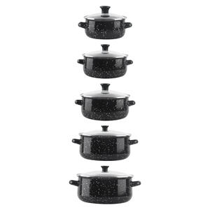 Émail revêtement en marbre bouton en bakélite en <span class=keywords><strong>acier</strong></span> au carbone ustensiles de cuisine <span class=keywords><strong>cocotte</strong></span> - Product Image 6