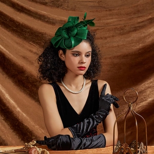 Elegante Sombrero Pequeño Fascinator para Mujer con Flor <span class=keywords><strong>de</strong></span> Sinamay y Cinta, Ideal para Bodas, Iglesia, Eventos Deportivos - Product Image 5