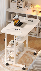 DNZ-16 gỗ hiện đại Bàn Máy Tính sinh viên nghiên cứu Chiều cao có thể điều chỉnh trạm làm việc với bánh xe di động giá rẻ máy tính xách tay đứng - Product Image 4