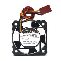 Ventilateur de refroidissement original UC FAN 4012 4CM F412R-12MB-24 DC12V pour processeur, 3 fils