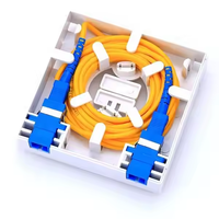 Boîtier de terminaison mural optique FTTH 2 ports type 86, plaque frontale, boîtier de bureau, panneau de prise fibre optique