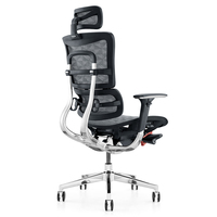 Chaise de bureau ergonomique en maille avec soutien lombaire et hauteur de siège réglable pour les douleurs au cou et au dos