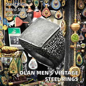 Personalizado Vintage Escovado Anéis De Aço Inoxidável Presente De Festa De Noivado De Casamento Dos Homens com Símbolo Cristão Moda Jóias - Product Image 2