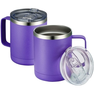 Multicolor Custom <b>Double</b> <b>Walled</b> 350ml Eco-Friendly Stainless Steel Vacuum Tumbler Beer Mug Handle Minimalist Design Gift Office - Product Image 3